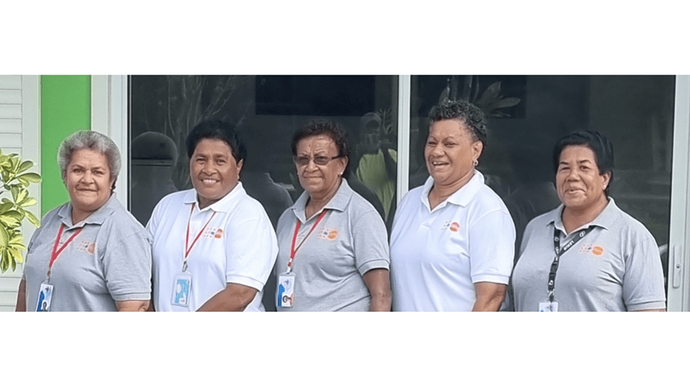 Fijian Midwives on deployment to Vanuatu for TC Judy/Kevin response, Port Vila. (L-R) Emele Naiceru, Nanise Ratuvou, Esita Tuibu