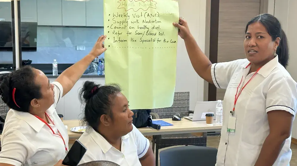 Frontline workers in the climate-affected Kiribati better prepared for future emergencies, with UNFPA’s MISP training 