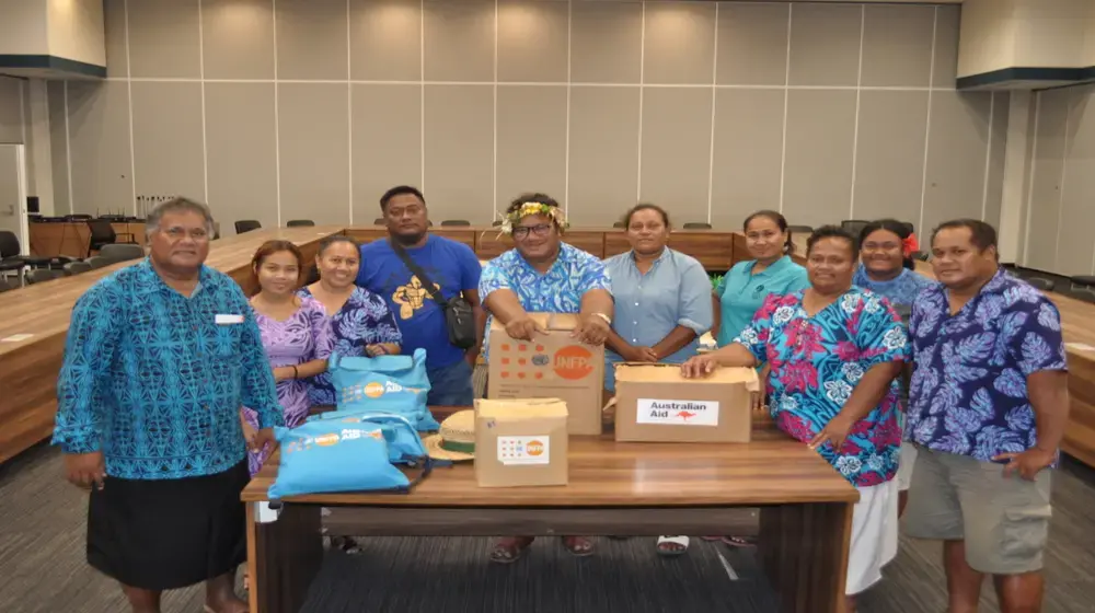 Tuvalu’s Drought-affected Women and Girls Receive AUD 51,000-worth Essential Sexual and Reproductive Health and GBV Supplies