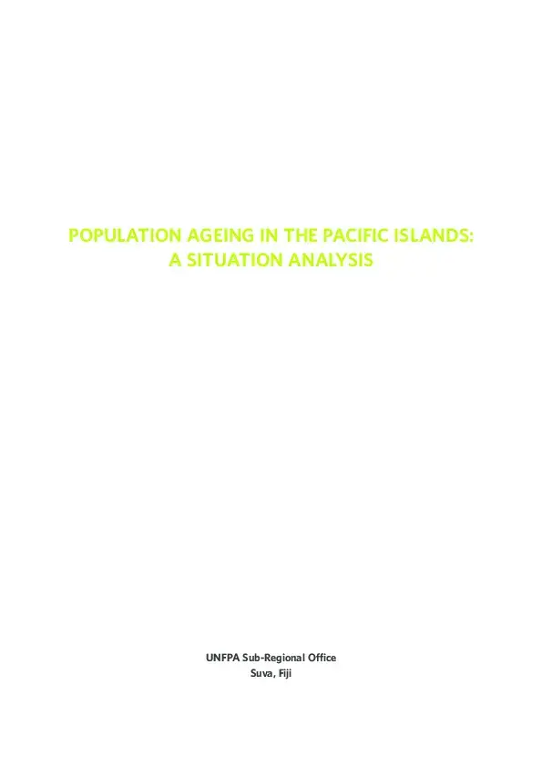 Population ageing in the Pacific Islands