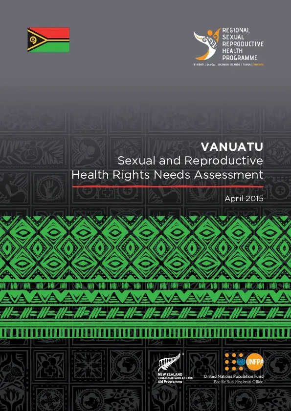 VANUATU: Sexual and Reproductive Health Rights Needs Assessment