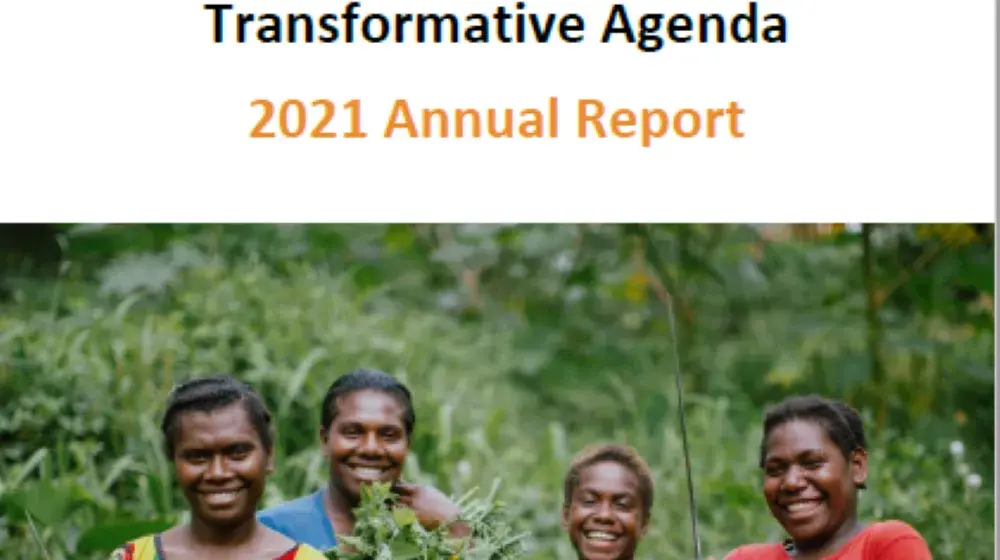 DFAT: Transformative Agenda 2021 Annual Report