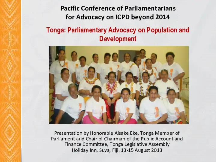 Tonga Country Statement