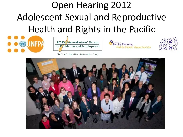 ASRHR Open Hearing 2012 - Adolescent Sexual & Reproductive Health and Rights in the Pacific 