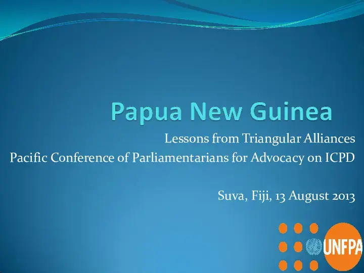 Lessons from Triangular Alliances - Papua New Guinea